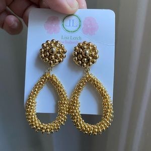 BRAND NEW Lisi Lerch Gold Dangle Drop Earrings